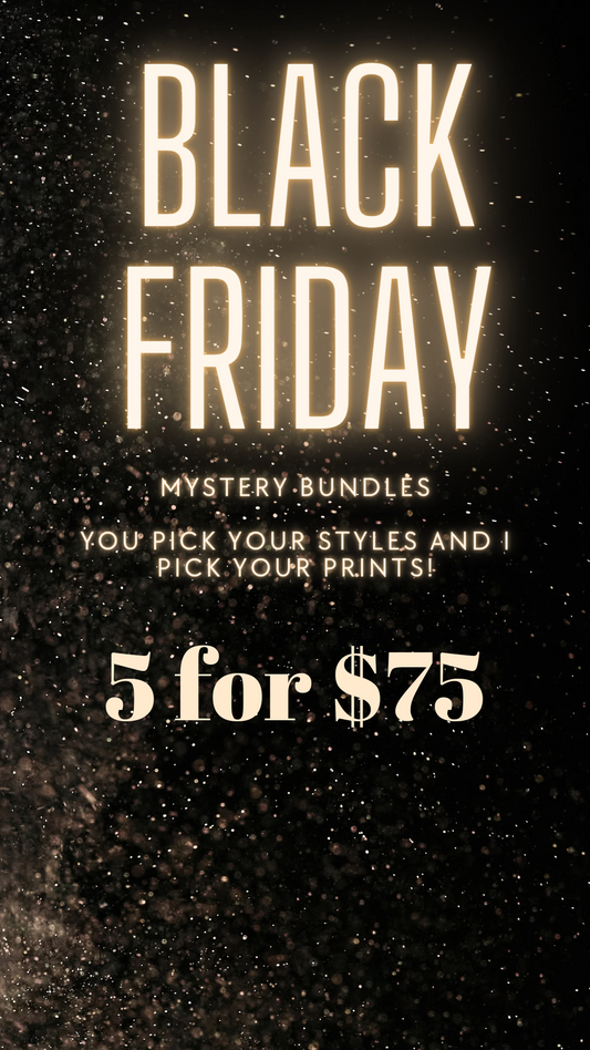 Black Friday Sale- 5 for $75