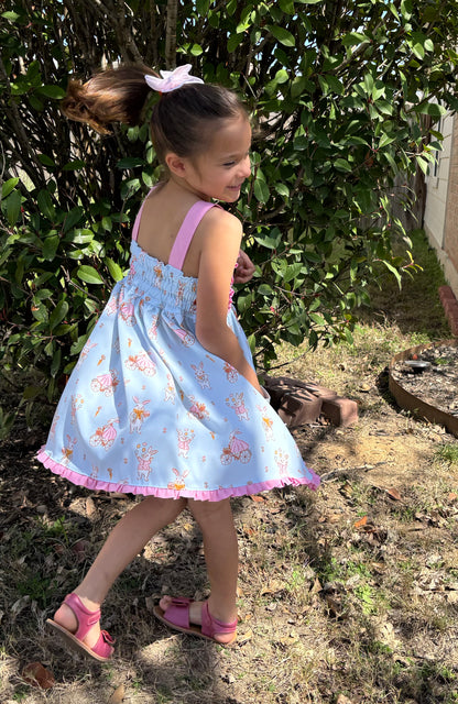 Easter Bunnies on Bikes Dress