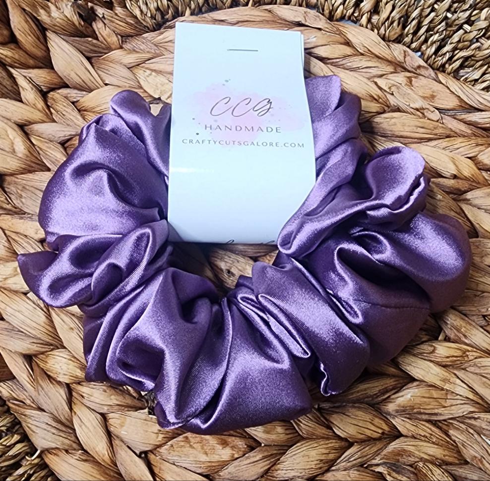 XL Deluxe Purple Haze Satin Scrunchie